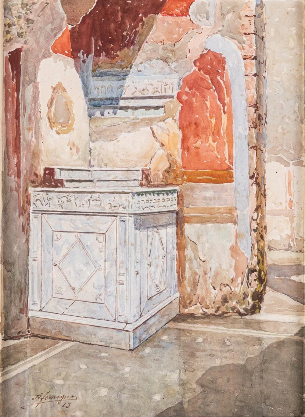 Antonio Ferrigno-88-Veduta di Pompei 16